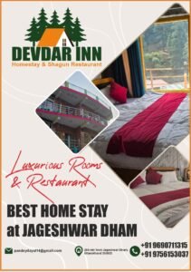 Guests enjoying food at Devdar Inn homestay restaurant in Jageshwar Uttarakhand